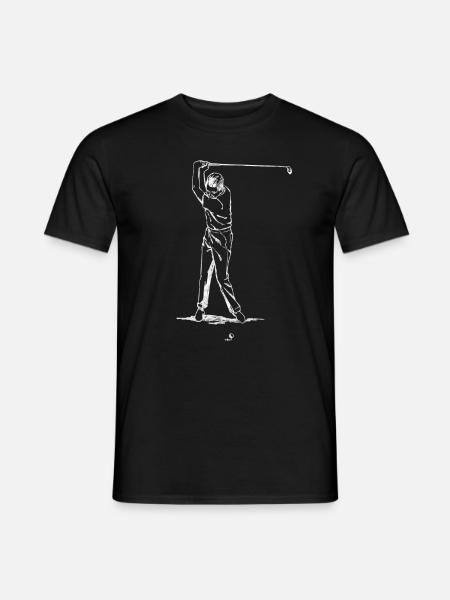 Golfer Golf Golfen - Männer T-Shirt - Schwarz