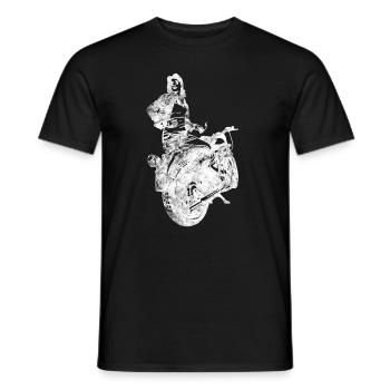 Biker Motorradfahren Motorrad Motorradfahrerin - Männer T-Shirt - Schwarz - Vorne - AI Model Male 178 light (178cm)