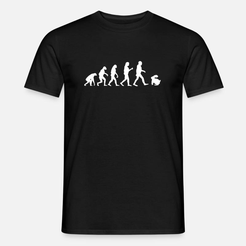 Lapin drôle lapin évolution - T-shirt homme - noir