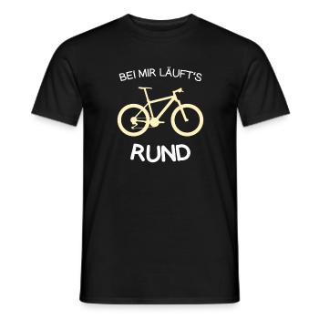 Vélo rigolo disant motard - T-shirt homme - noir - Devant - AI Model Male 178 light (178cm)