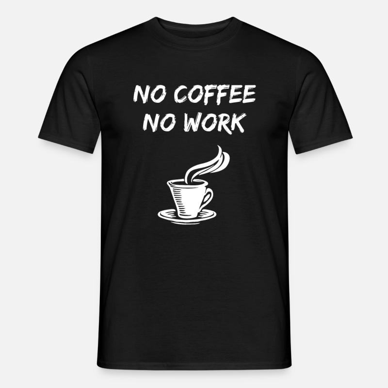 Kaffee - Männer T-Shirt - Schwarz