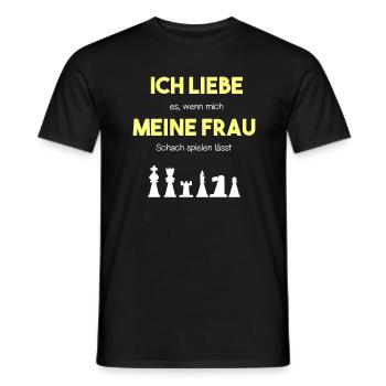 Jeu d'échecs amusant en morceaux d'échecs - T-shirt homme - noir - Devant - AI Model Male 178 light (178cm)