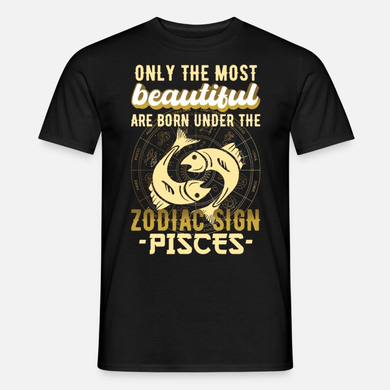 Sternzeichen Fische Pisces Geschenk - Männer T-Shirt - Schwarz