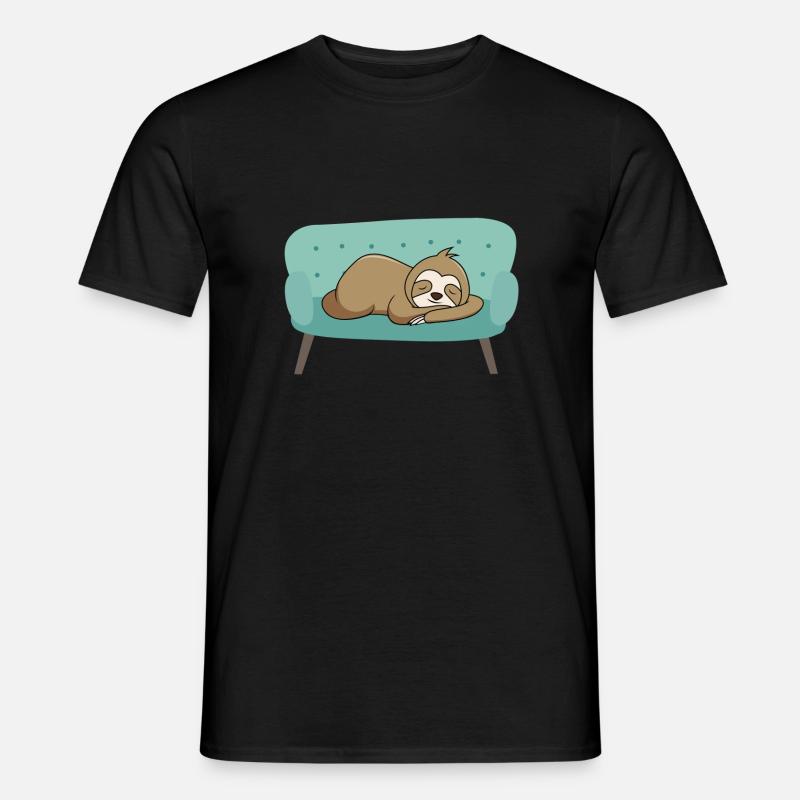 Faultier - Männer T-Shirt - Schwarz