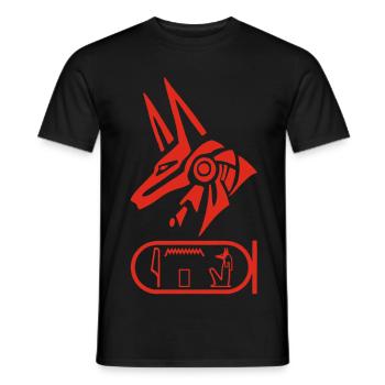 God Anubis (red) - Men's T-Shirt - black - Front - AI Model Male 178 light (178cm)