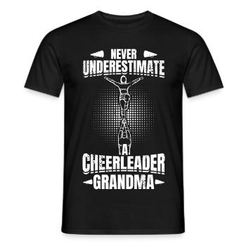 Ne sous-estimez jamais la grand-mère pom-pom girl - T-shirt homme - noir - Devant - AI Model Male 178 light (178cm)
