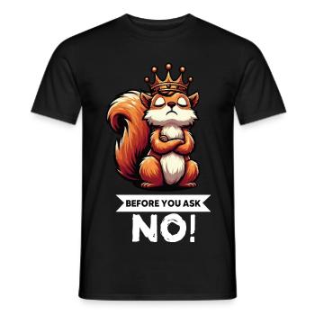 Before You Ask Squirrel Squirrel Rodent - Men's T-Shirt - black - Front - AI Model Male 178 light (178cm)
