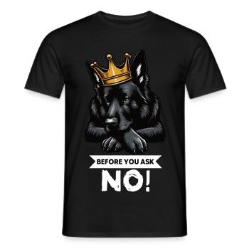 Avant de demander Bergers Noirs - T-shirt homme - noir - Devant - AI Model Male 178 light (178cm)