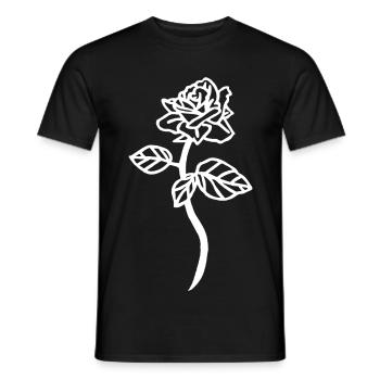 La rose blanche - T-shirt homme - noir - Devant - AI Model Male 178 light (178cm)