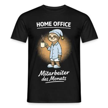 Employé du Siège du Mois Sloth - T-shirt homme - noir - Devant - AI Model Male 178 light (178cm)