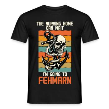 Papi MAISON DE RETRAITE PEUT ATTENDRE, JE VAIS - T-shirt homme - noir - Devant - AI Model Male 178 light (178cm)