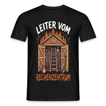 Leiter vom Rechenzentrum - Männer T-Shirt - Schwarz - Vorne - AI Model Male 178 light (178cm)