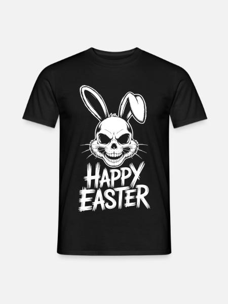 Oster Graffiti Schädelhase - Männer T-Shirt - Schwarz