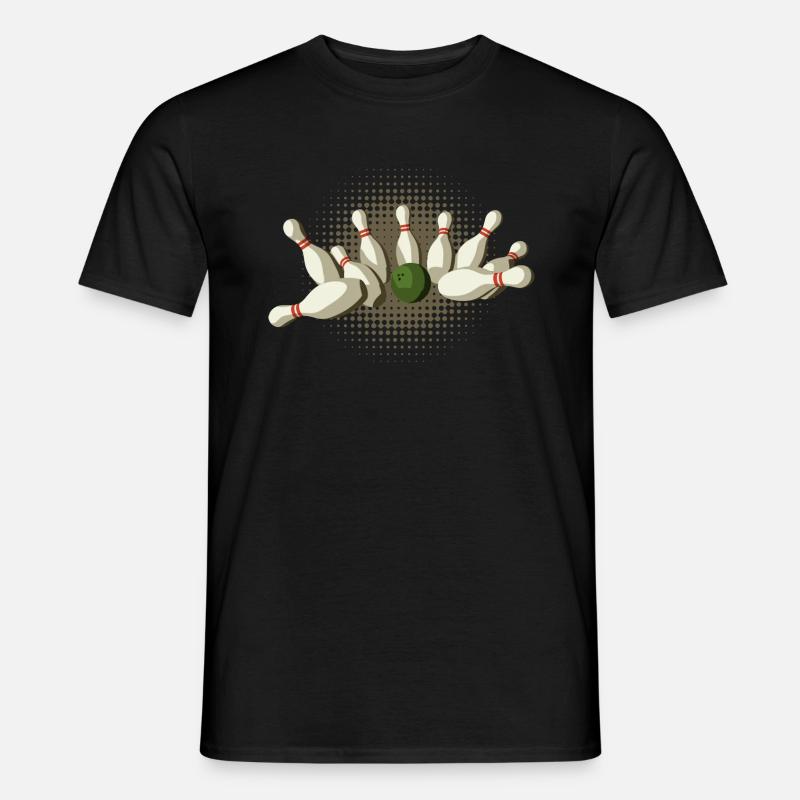 Strike Kegeln - Männer T-Shirt - Schwarz