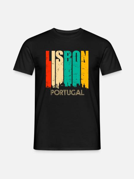 Lissabon Portugal - Männer T-Shirt - Schwarz
