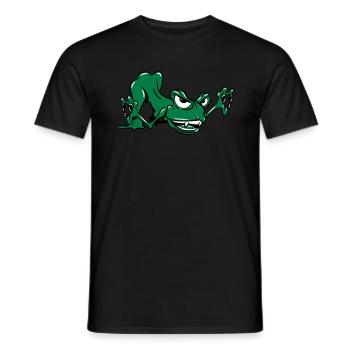 Monster funny frog - Men's T-Shirt - black - Front - AI Model Male 178 light (178cm)