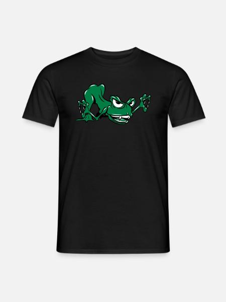 Monster funny frog - Men's T-Shirt - black