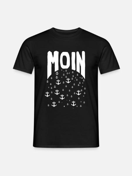 Moin einfach Moin - Männer T-Shirt - Schwarz