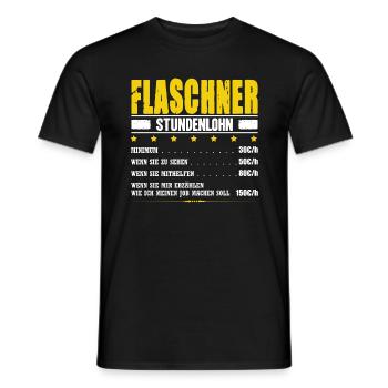 Flaschner Stundenlohn Blechner Spengler Klempner - Männer T-Shirt - Schwarz - Vorne - AI Model Male 178 light (178cm)