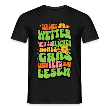Schönes Wetter - Männer T-Shirt - Schwarz - Vorne - AI Model Male 178 light (178cm)