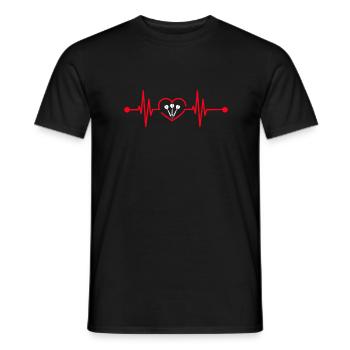 Heart beats for darts - darts love - Men's T-Shirt - black - Front - AI Model Male 178 light (178cm)