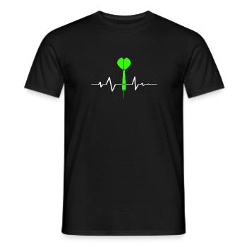 Fléchettes pouls et battements de cœur - battements de cœur pour fléchettes - T-shirt homme - noir - Devant - AI Model Male 178 light (178cm)