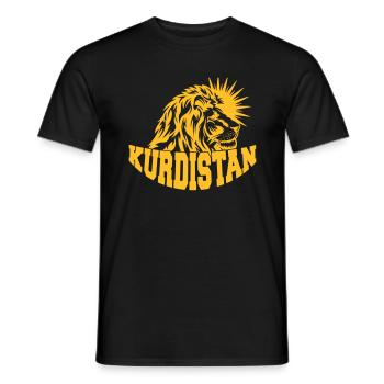 Kurdistan Löwe - Männer T-Shirt - Schwarz - Vorne - AI Model Male 178 light (178cm)