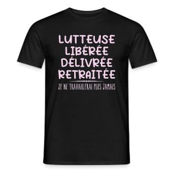 Wrestler feiert Ruhestand mit Humorgeschenk - Männer T-Shirt - Schwarz - Vorne - AI Model Male 178 light (178cm)