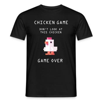Chicken Game - Men's T-Shirt - black - Front - AI Model Male 178 light (178cm)