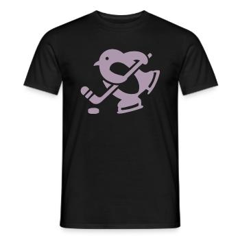Pinguin Hockey Eishockey Silhouette Minimalistisch - Men's T-Shirt - black - Front - AI Model Male 178 light (178cm)