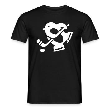 Penguin Hockey Hockey Silhouette Minimalist - Men's T-Shirt - black - Front - AI Model Male 178 light (178cm)