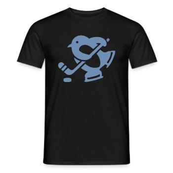 Pinguin Hockey Eishockey Silhouette Minimalistisch - Men's T-Shirt - black - Front - AI Model Male 178 light (178cm)