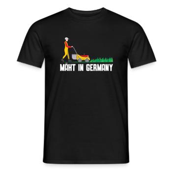 Mäht In Germany Rasenmäher Mäht - Männer T-Shirt - Schwarz - Vorne - AI Model Male 178 light (178cm)