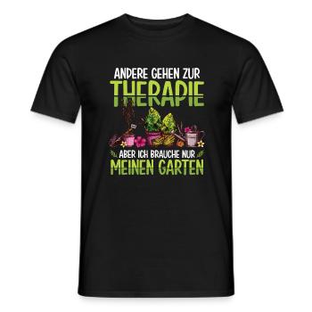 Andere Gehen Zur Therapie, Aber Ich Brauche Einen - Männer T-Shirt - Schwarz - Vorne - AI Model Male 178 light (178cm)