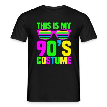 This is my 90s costume classic music lover - Men's T-Shirt - black - Front - AI Model Male 178 light (178cm)