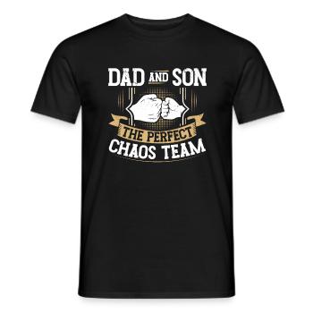 Dad and son - Das Perfekte Chaos-team Zum Vatertag - Männer T-Shirt - Schwarz - Vorne - AI Model Male 178 light (178cm)
