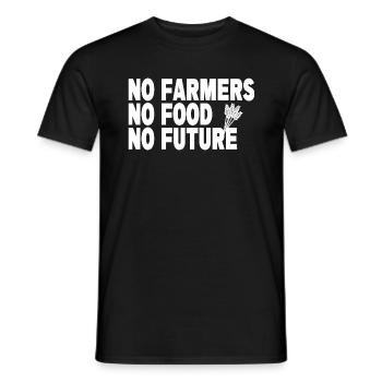No Farmers No Food Bauern Demo Landwirte Protest - Männer T-Shirt - Schwarz - Vorne - AI Model Male 178 light (178cm)