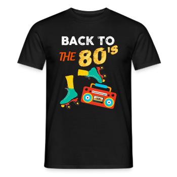 Zurück zu den 80er Jahren Vintage-Geschenk - Männer T-Shirt - Schwarz - Vorne - AI Model Male 178 light (178cm)