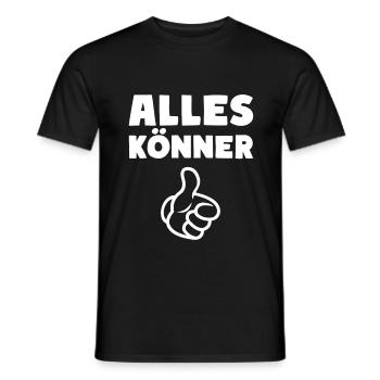 Alles Könner - Männer T-Shirt - Schwarz - Vorne - AI Model Male 178 light (178cm)