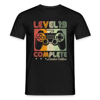 19e anniversaire 19 ans de sort gamer cadeau - T-shirt homme - noir - Devant - AI Model Male 178 light (178cm)