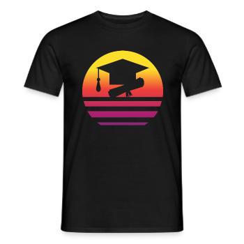 Doktorhut Retro Style Vintage - Männer T-Shirt - Schwarz - Vorne - AI Model Male 178 light (178cm)