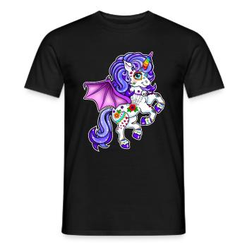 Licorne Halloween 2022 - T-shirt homme - noir - Devant - AI Model Male 178 light (178cm)