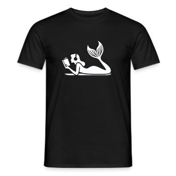 Livre Sirène dans la magie de la lecture - T-shirt homme - noir - Devant - AI Model Male 178 light (178cm)