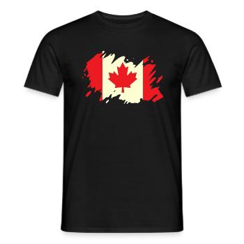 Canada drapeau feuille d'érable feuille d'érable - T-shirt homme - noir - Devant - AI Model Male 178 light (178cm)