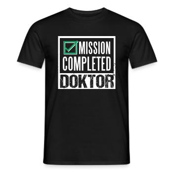 Arzt Abschluss Mission Completed Doktor Facharzt - Männer T-Shirt - Schwarz - Vorne - AI Model Male 178 light (178cm)