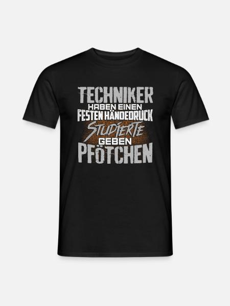 TECHNIKER - fest - Männer T-Shirt - Schwarz