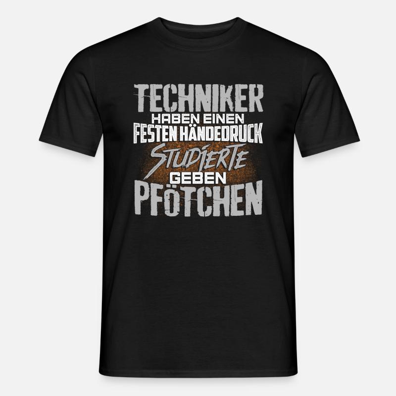 TECHNIKER - fest - Männer T-Shirt - Schwarz