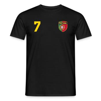 Portugal - Men's T-Shirt - black - Front - AI Model Male 178 light (178cm)
