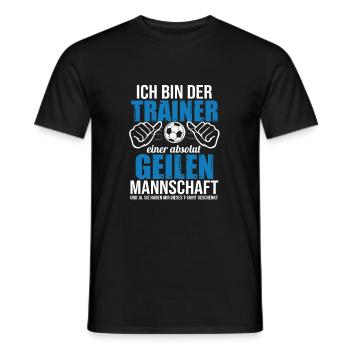 Fußballtrainer Spruch Bester Trainer Fußballcoach - Männer T-Shirt - Schwarz - Vorne - AI Model Male 178 light (178cm)