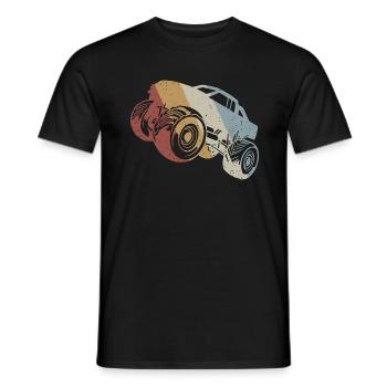 Monster Truck Retro Style Vintage - Männer T-Shirt - Schwarz - Vorne - AI Model Male 178 light (178cm)